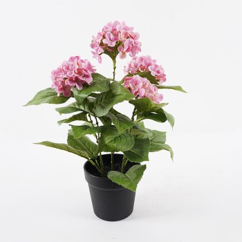 Διακοσμητικό φυτό σε γλάστρα Hydrangea Inart ροζ Φ35x50εκ