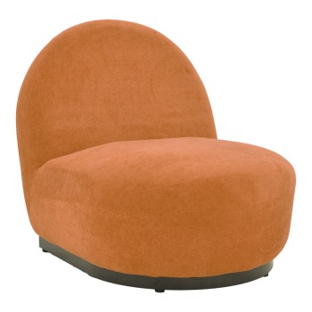 Πολυθρόνα Zenny pakoworld υφασμα terracotta 64x85x68εκ