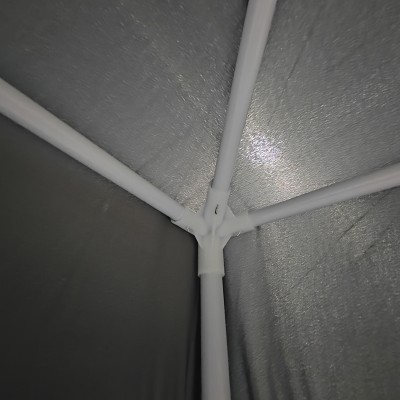 Κιόσκι Gazebo pakoworld μεταλλικός σκελετός - ύφασμα ανθρακί 3x3m