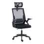 Καρέκλα γραφείου Plymot pakoworld mesh χρώμα μαύρο 48x58x112-122εκ