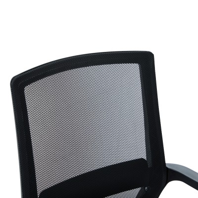 Καρέκλα επισκέπτη Palma pakoworld mesh μαύρο 46x52x94εκ