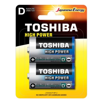 TOSHIBA ΜΠΑΤΑΡΙΕΣ LR20 (D) ΑΛΚΑΛΙΚΕΣ ΧΟΝΔΡΕΣ 2Τ.