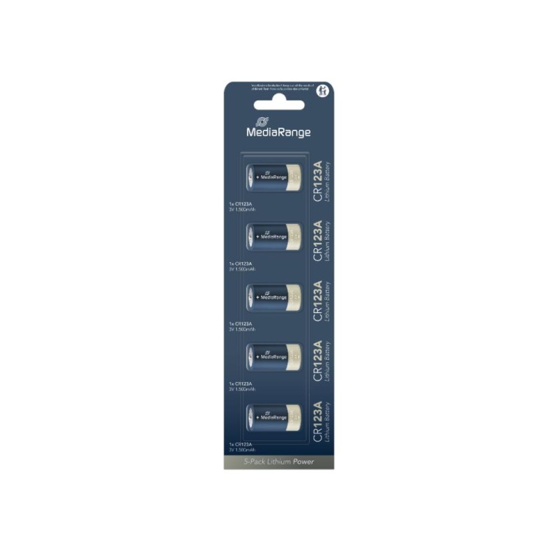 Μπαταρία Λιθίου MediaRange CR123A 3V (5 Pack) (MRBAT150)