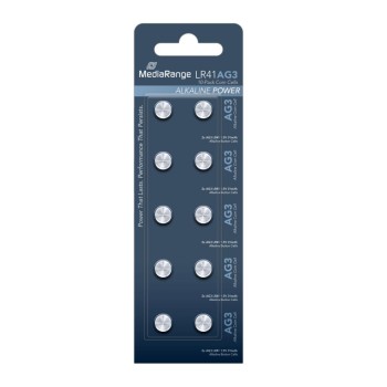 Αλκαλική Μπαταρία MediaRange Premium Coin Cells AG3 1.5V (LR41) (10 Pack) (MRBAT117) 384/392