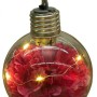 Artezan Χριστουγεννιάτικη Μπάλα Λουλούδι Mini LED 8cm Βαθύ Κόκκινο 1τμχ/κουτί με Μπαταρία (Lr44/V13)