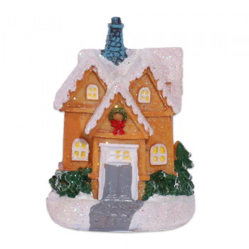Artezan Christmas LED Table Top House Decoration Yellow 8.3*6.5*6cm