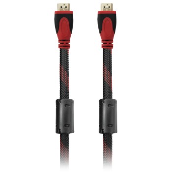 DETECH Καλώδιο HDMI - HDMI M / M, 15m, Πλεξούδα και Φερριτή - 18310