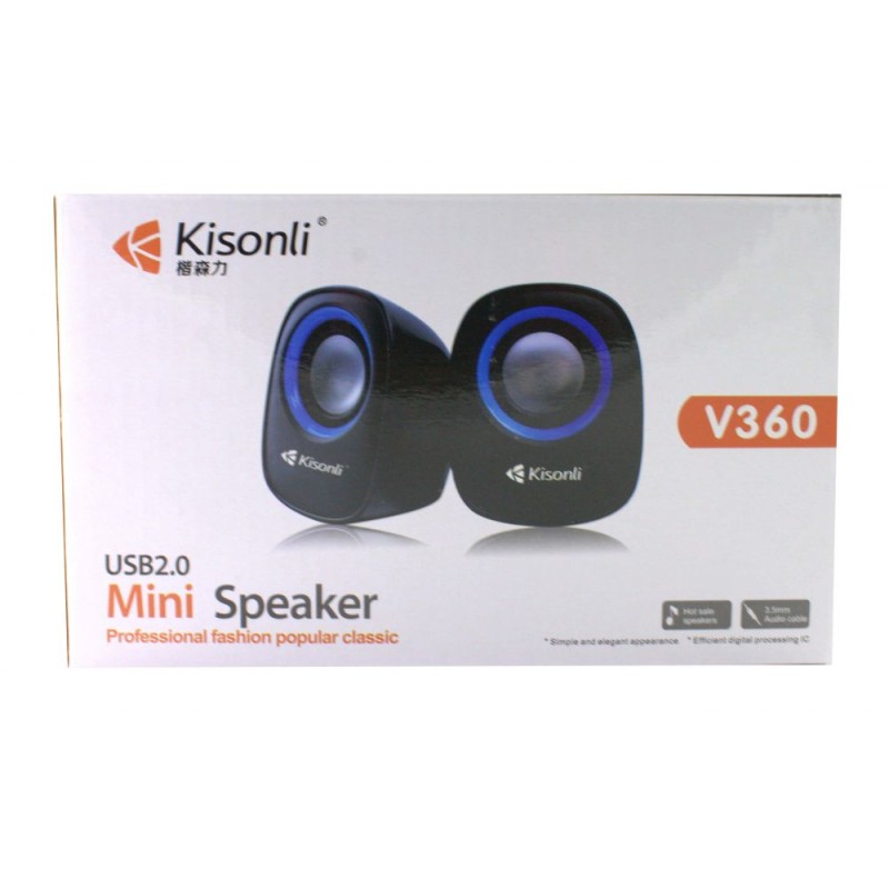 KISONLI SPEAKERS V360 2×1,5W USB, Πολύχρωμα