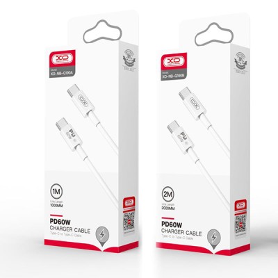 XO NB-Q190B Cable Type-C - Type-C, 2 m, 60W, white