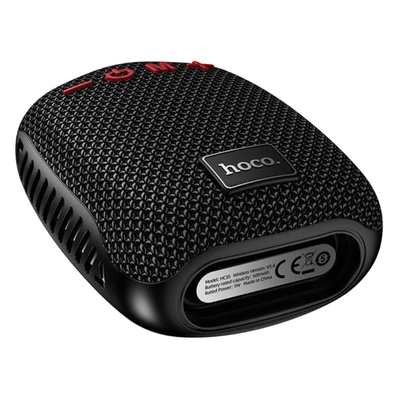 Hoco HC35 Φορητό Ηχείο 5W BT v5.4 TF CARD AUX USB FM 500mAh με Κλιπ Στήριξης Τιμονιού Μαύρο