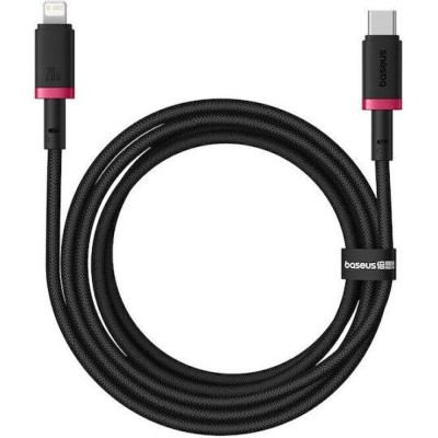 BASEUS DURA SERIES, ΚΑΛΩΔΙΟ ΓΡΗΓΟΡΗΣ ΦΟΡΤΙΣΗΣ, TYPE-C ΣΕ LIGHTNING, 20W, 2m, ΚΟΚΚΙΝΟ-ΜΑΥΡΟ