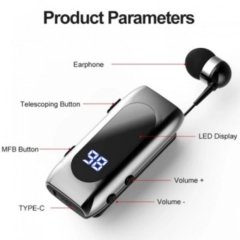 Borofone K55 In-ear Bluetooth Handsfree Ακουστικό Πέτου Μαύρο