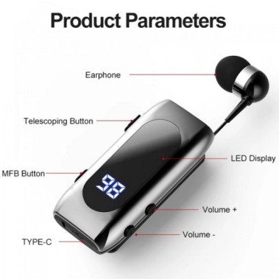 Borofone K55 In-ear Bluetooth Handsfree Ακουστικό Πέτου Μαύρο
