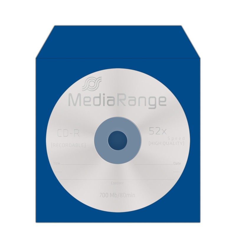 MediaRange Paper Sleeves for 1 Disc Assorted Colours 100 Pack (MRBOX67)