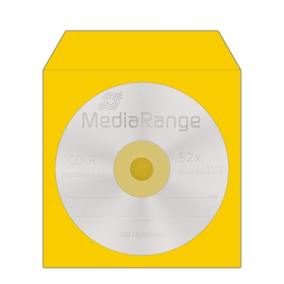 MediaRange Paper Sleeves for 1 Disc Assorted Colours 100 Pack (MRBOX67)