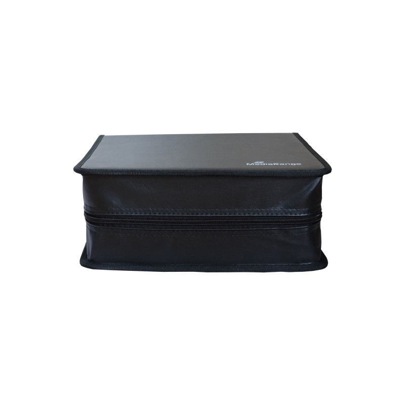 MediaRange Media storage wallet for 200 discs Synthetic Leather Black (MRBOX93)