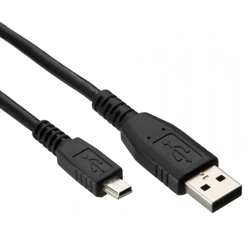 DeTech USB - USB Mini, 1.5m, Black - 18071