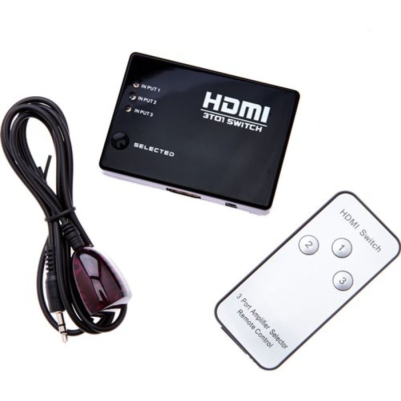 Switch 3xHDMI, OEM, Black - 18226