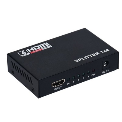 Detech Splitter HDMI to 4xHDMI with power supply,18263