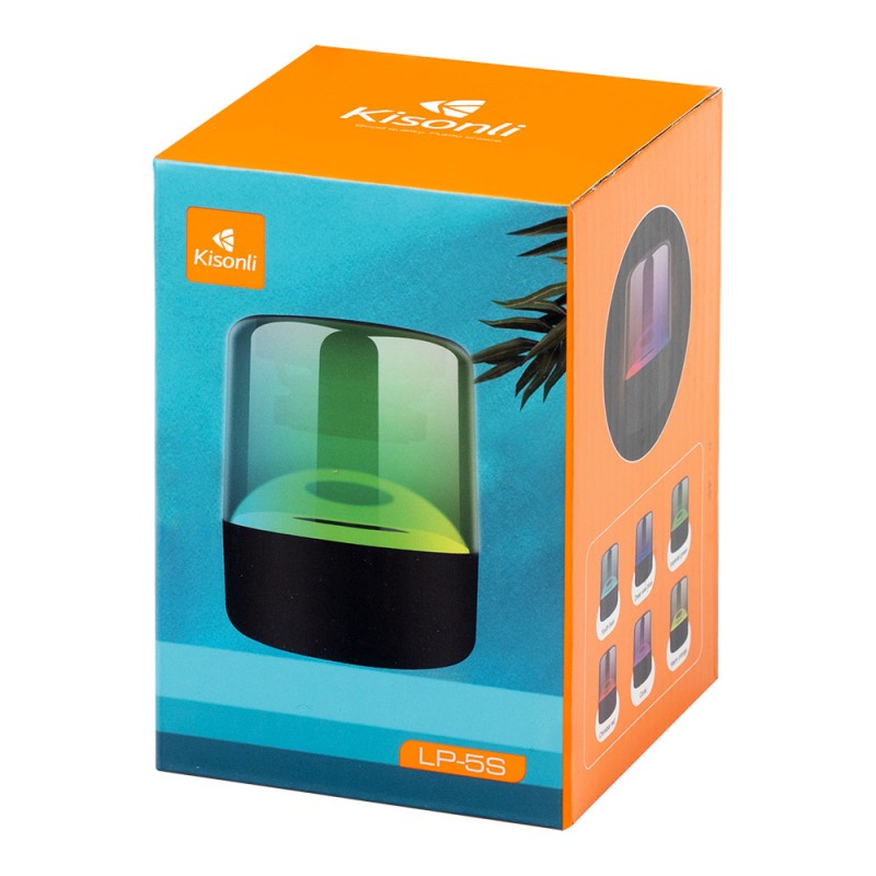 Kisonli LP-5S Ηχεἰο Bluetooth, SD, FM, RGB, Μαυρο, 5W - 22278