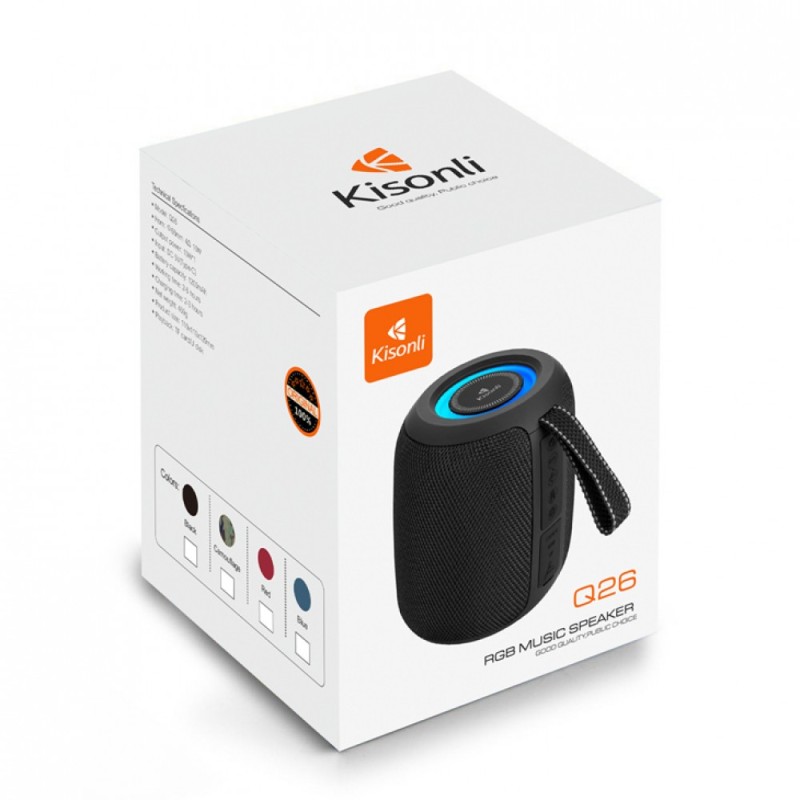 Kisonli Q26 Ηχεἰο Bluetooth, USB, SD, FM, RGB, 10W - 22287