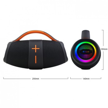Kisonli К5 Ηχεἰο Bluetooth, USB, SD, AUX, RGB, Μαυρο, 20W- 22295