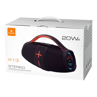 Kisonli К5 Ηχεἰο Bluetooth, USB, SD, AUX, RGB, Μαυρο, 20W- 22295