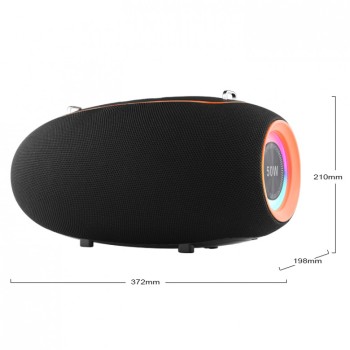 Kisonli Ηχεἰο К8, Bluetooth, USB, SD, AUX, RGB, Μαυρο, 50W - 22296
