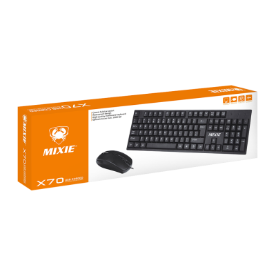 Mixie X70 Ποντίκι και πληκτρολόγιο , Μαύρο - 6119