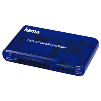 Hama USB 2.0 Multi Card Reader 35 in 1, blue 55348