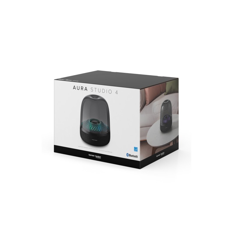 harman/kardon Aura Studio 4, Bluetooth Speaker, Ambient Lighting, (Black)