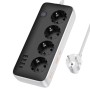 HOCO AC21 Power strip Sunlight 4 ports + 4 sockets EU