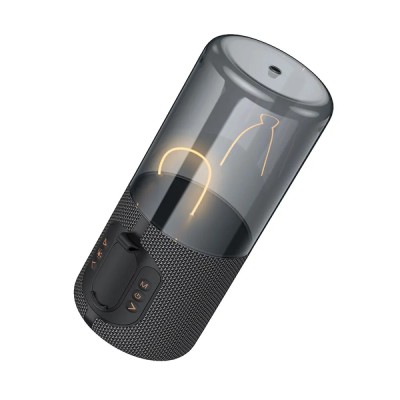 Hoco BS64 Rocker Φορητό Ηχείο Wireless V5.4 TWS 5W 1200mAh FM Micro SD USB AUX Γκρι