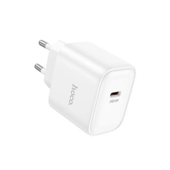 HOCO DC71 Φορτιστής Ταξιδίου 1xUSB-C PD25W QC Λευκός