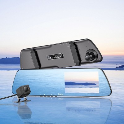 HOCO car camera / driving recorder on the mirror + with DV4 rearview camera