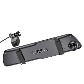 HOCO car camera / driving recorder on the mirror + with DV4 rearview camera