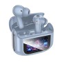 Hoco EQ21 Wireless Hands Free Sandy 400mAh v5.4 με ANC ENC TWS 7 Ώρες Ομιλίας και Οθόνη Αφής Μπλε
