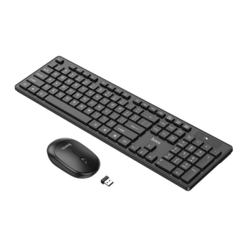Hoco GM17 Πληκτρολόγιο και Ποντίκι Wireless Business Set Full Size 104 Πλήκτρα 2.4GHz USB Dongle Μαύρο