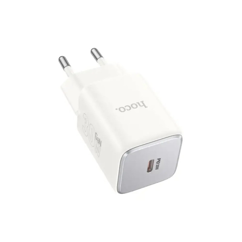 Hoco N43 Φορτιστής Ταξιδίου Small Size Vista με USB-C PD30W GaN Tech Λευκός