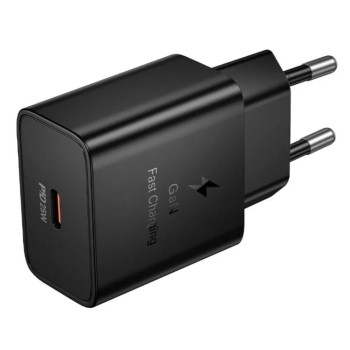 Hoco N76 Φορτιστής Ταξιδίου Star GaN 25W Fast Charge με 1xUSB-C Μαύρος