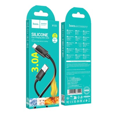 Hoco X122 Καλώδιο USB-A σε USB-C 3.0A Fast Charging Μαύρο 1m
