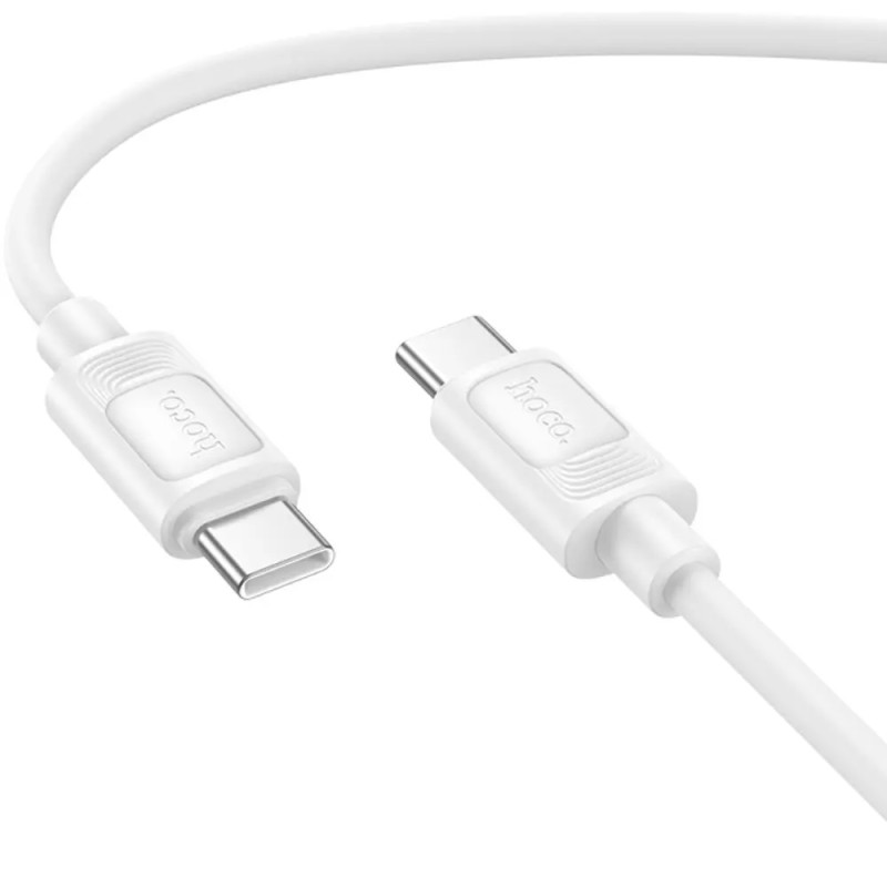 HOCO X122 Καλώδιο σύνδεσης Benefit USB-C σε USB-C PD60W 3A για Γρήγορη Φόρτιση Λευκο 1m