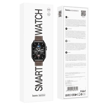 Hoco Y17 Smartwatch IP67 IPS Οθόνη 2.03" 300mAh V5.0 με Δυνατότητα Κλήσεων Μαύρο