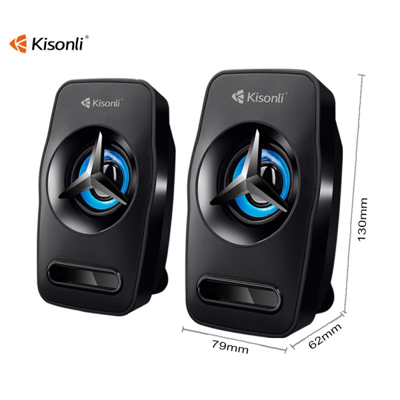 KISONLI SPEAKERS L-3030, 2x3W, USB, BLACK