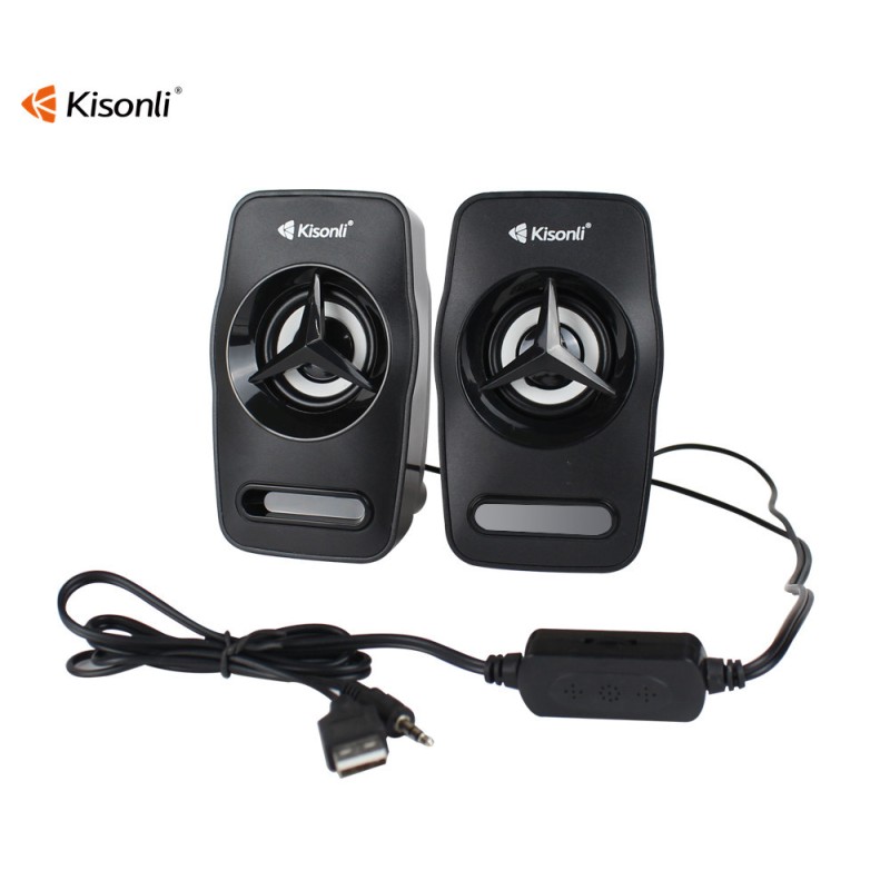 KISONLI SPEAKERS L-3030, 2x3W, USB, BLACK