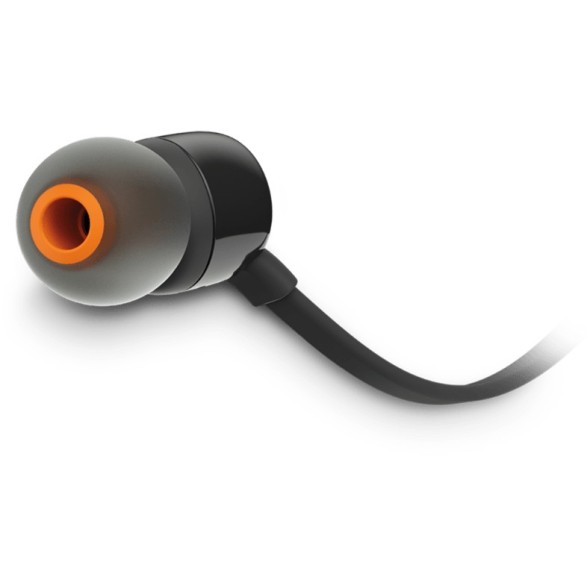 JBL T110, InEar Universal Headphones 1-button Mic/Remote (Black)