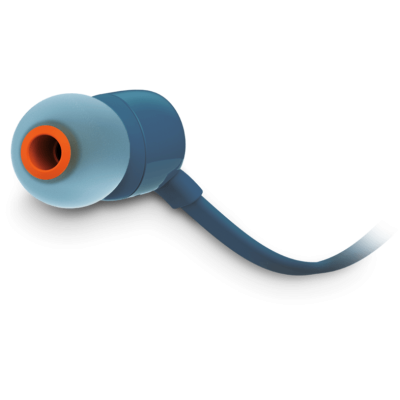 JBL T110, InEar Universal Headphones 1-button Mic/Remote (Blue)