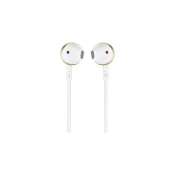JBL T205Ε, InEar Universal Headphones 1-button Mic/Remote (Gold)
