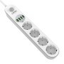 LDNIO Πολύπριζο Τροφοδοσίας με 4 πρίζες AC, 4x USB, SE4432, 2m Λευκό
