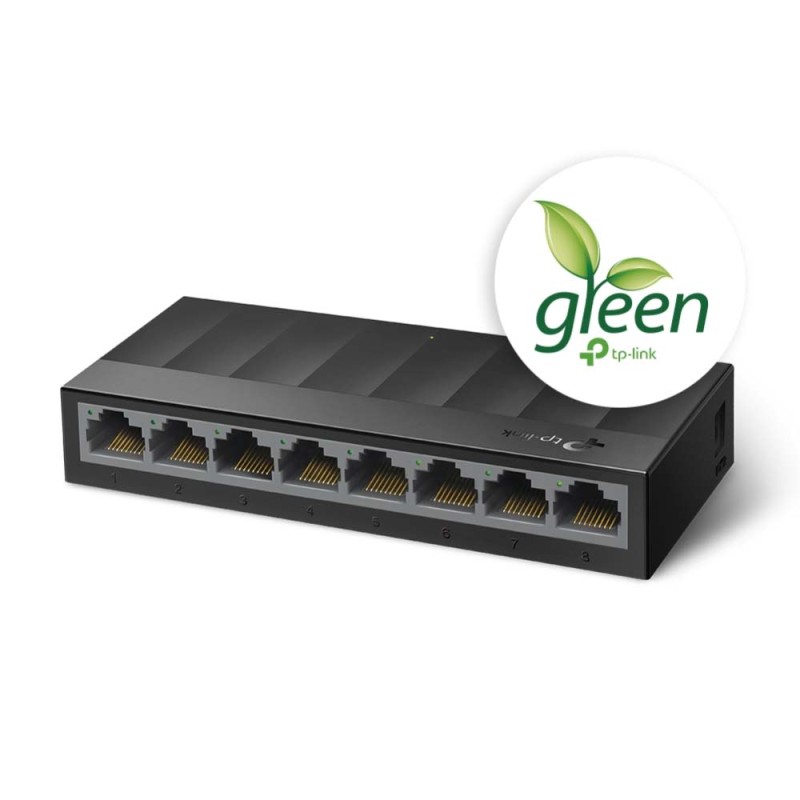 TP-LINK LS1008G v1 UNMANAGED L2 SWITCH 8 PORT GIGABIT (1Gbps) ETHERNET